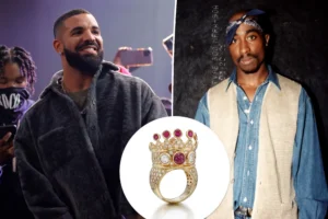 Drake Buys Tupac Shakur Ring for $1 Million in Historic Sotheby’s, The Tupac Shakur ring was last worn at his final appearance, Pac’s personalised gold, ruby and diamond crown bling now sits on the finger of a new hip-hop king… Read More