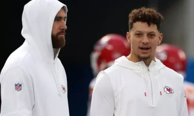 At war! Patrick Mahomes 'attacks' Travis Kelce for encroaching on his territory and his teammate shames him with epic response