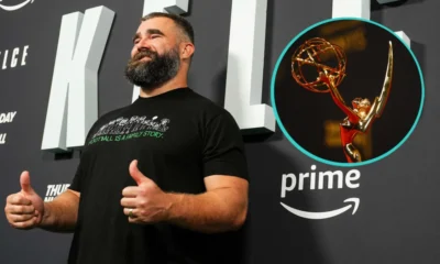 Jason Kelce Attends 45th Annual Sports Emmys After Kelce Doc Earned 2 Noms