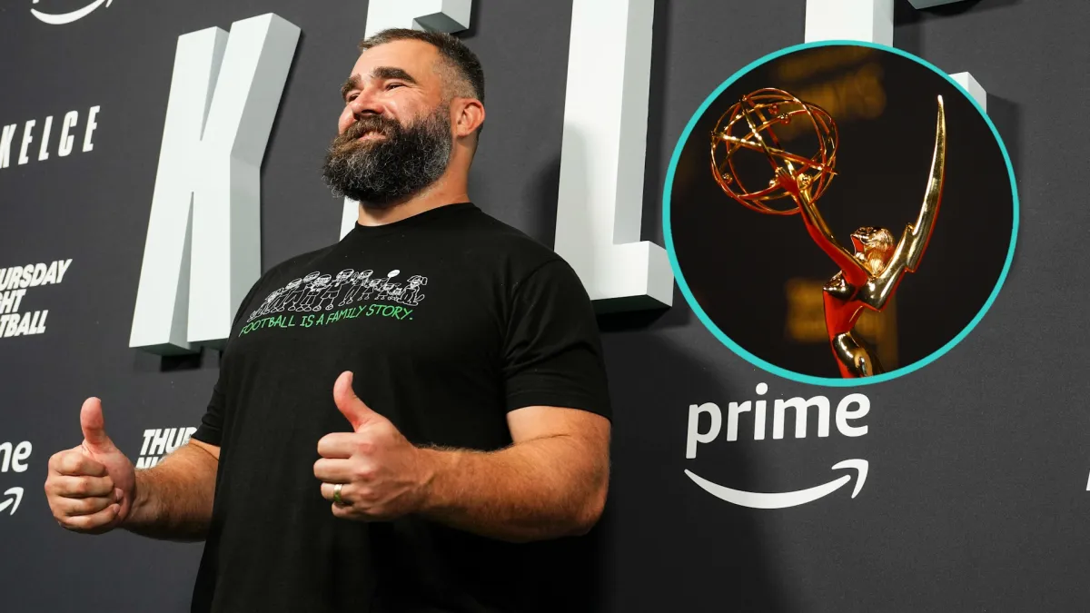 Jason Kelce Attends 45th Annual Sports Emmys After Kelce Doc Earned 2 Noms