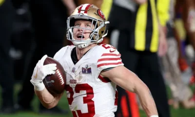 Christian McCaffrey's costly fumble in Super Bowl still weighs 'heavy' on 49ers' star, coach says