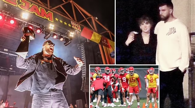 More important things to do, Travis? Chiefs star Kelce is notably ABSENT from practice for the third straight day - as he continues to travel the world with girlfriend Taylor Swift