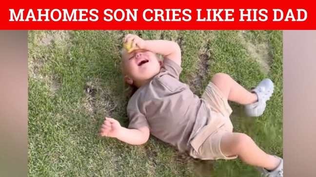 NFL Fans have seen this before....Patrick Mahomes' son Bronze throws dramatic tantrum just like his dad when things don't go his way in a game