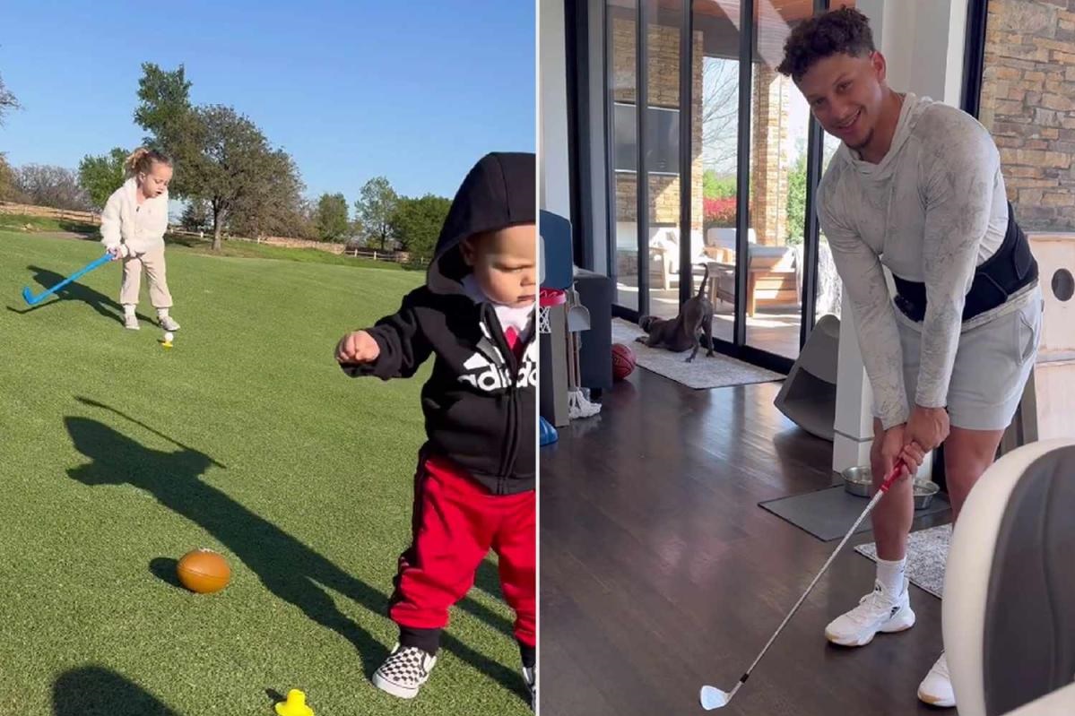 Brittany Mahomes Shares Footage of Son Bronze with Golf Club and Daughter Sterling in Princess Dress at Golf Course