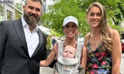 While On Their Way To A Wedding Jason And Kylie Kelce Were Nice Enough To Take A Picture With A Fan♥️ It made my day! ♥️”