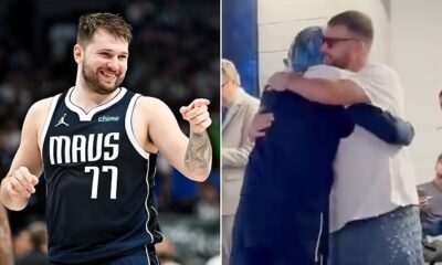 Luka Dončić Shared a Cool Moment With Travis Kelce After Mavs' Game 3 Win