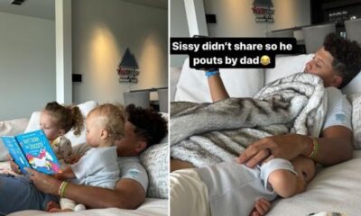 Patrick Mahomes Cuddles Up with Daughter Sterling and Son Bronze as He Reads Them a Bedtime Story: ‘The Best’