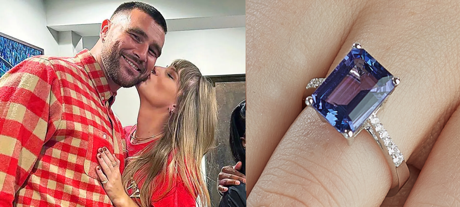 Travis Kelce continues to shower his love on Taylor Swift, showcasing the jaw-dropping $million engagement ring he recently purchased for her.