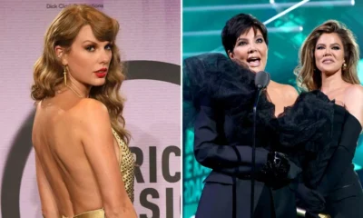 Kloe Kardashian and kris jenner caught snubbing NEMESIS Taylor Swift with brutal JAB in behind the scene video of PCAs