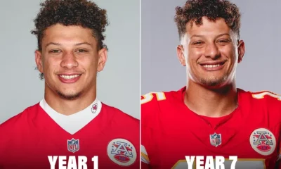 Brittany Mahomes Posts Husband Patrick's Then and Now Kansas City Chiefs Headshots: 'Man He Cute'