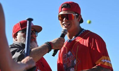 Chiefs’ Louis Rees-Zammit had never swung a softball bat. He called his shot on home run