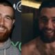 Travis Kelce earns a LEGION of new admirers after video of him walking around shirtless in nothing but a towel is circulated on social media - leaving thirsty fans in a frenzy