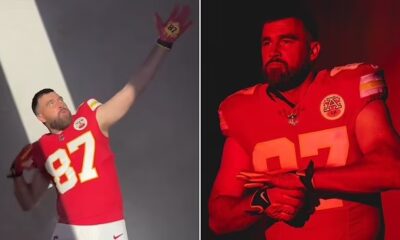 Travis Kelce films his 'archer' introduction at Chiefs media day - but it is NOT a Taylor Swift tribute!