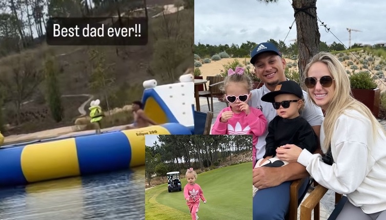 “Best Dad ever”— Brittany Mahomes full of Praise for Patrick Mahomes as they enjoy a perfect blend of Family time and fun and even water sport on a family vacation