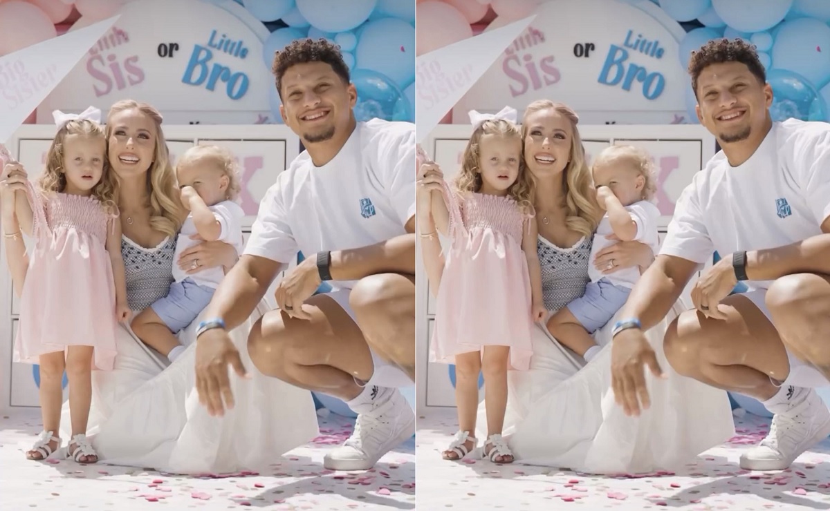 BREAKING NEWS Patrick Mahomes and wife Brittany throw gender reveal party as couple announce whether third child is a boy or girl with adorable Tic-Tac-Toe game