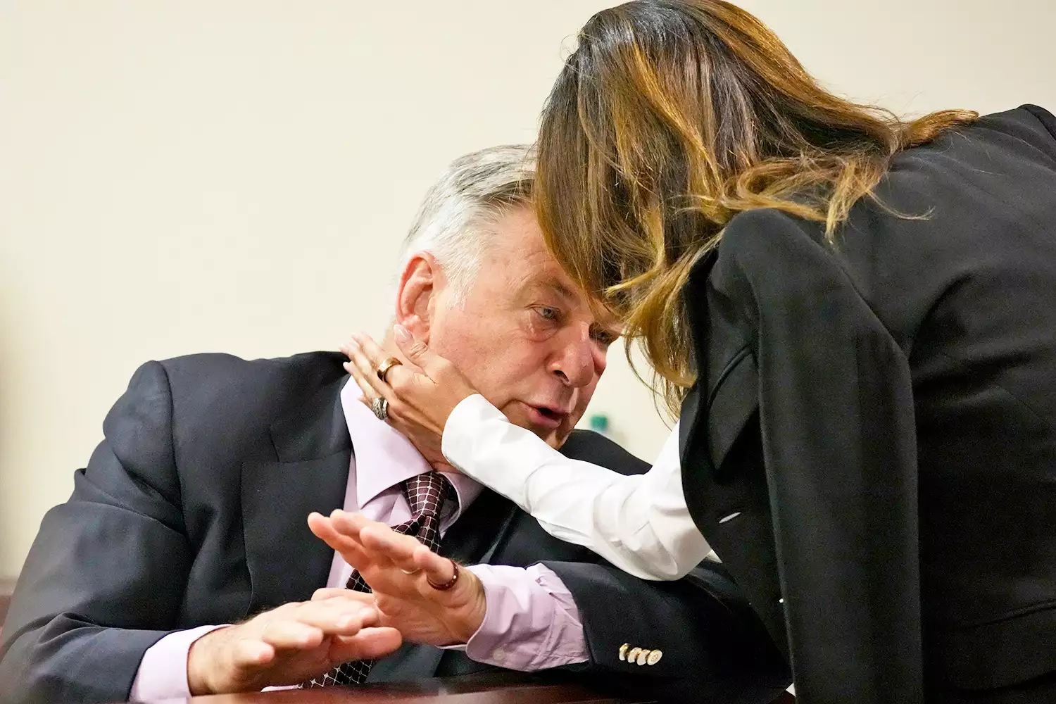 Alec Baldwin’s Wife Hilaria, with Tears in Her Eyes, Hugs Him After His Lawyers Ask Judge to Dismiss Case