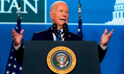 Anxious Democrats are looking for signs of Pres. Biden's thinking from his Thursday press conference as the debate over the president's future roils the party....The 'Lord Almighty' or Biden's team? He now says he'd drop out if shown 'no way' to win