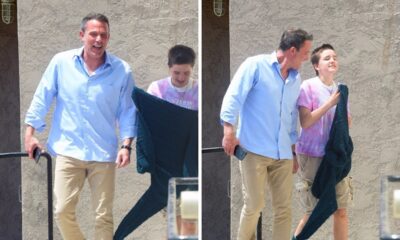 Ben Affleck looks elated as he puts his wedding ring back on for outing with Seraphina