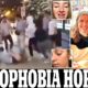 Terrifying moment mob of men brutally beat lesbian couple celebrating a birthday after the women objected to their homophobic slurs